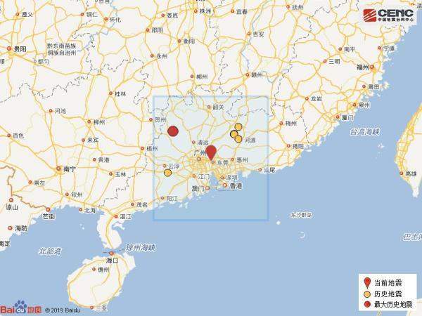 广东广州市增城区发生2.7级地震