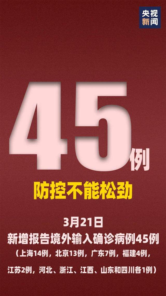 全国新增46例，45例为境外输入，广东出现首例境外输入关联病例（附各省新增病例详情）