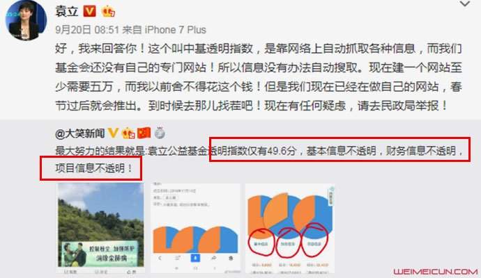 袁立否认私吞善款 连发数条微博回应私吞100多万咋回事