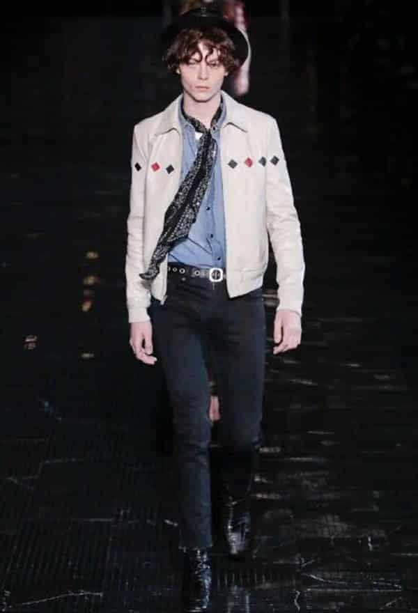 SAINT LAURENT 2019春夏纽约男装秀 继承复古摇滚的纤细妖男