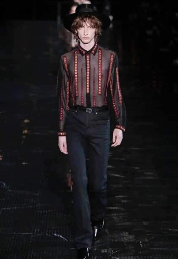 SAINT LAURENT 2019春夏纽约男装秀 继承复古摇滚的纤细妖男