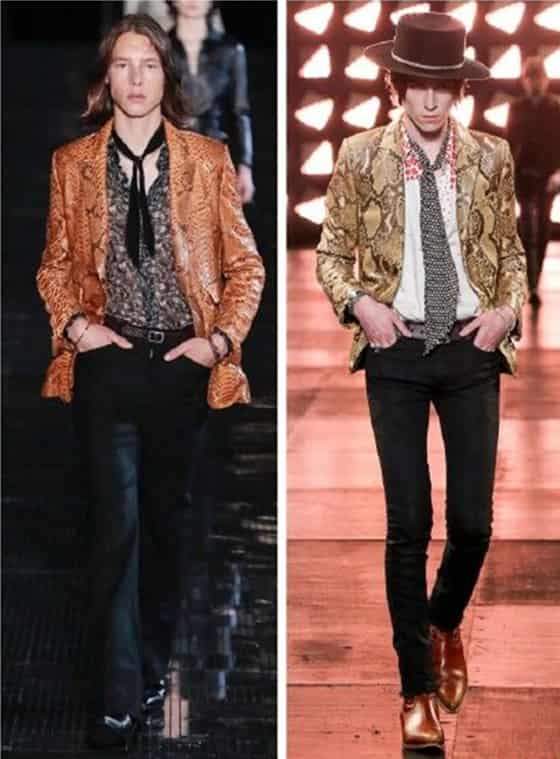 SAINT LAURENT 2019春夏纽约男装秀 继承复古摇滚的纤细妖男