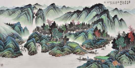 浓墨重彩**景——鉴赏画家吴大恺笔下青绿山水画