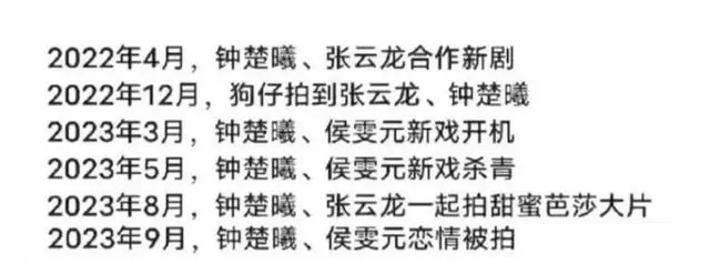 钟楚曦侯雯元晒健身合影官宣恋情！恋爱时间线曝光