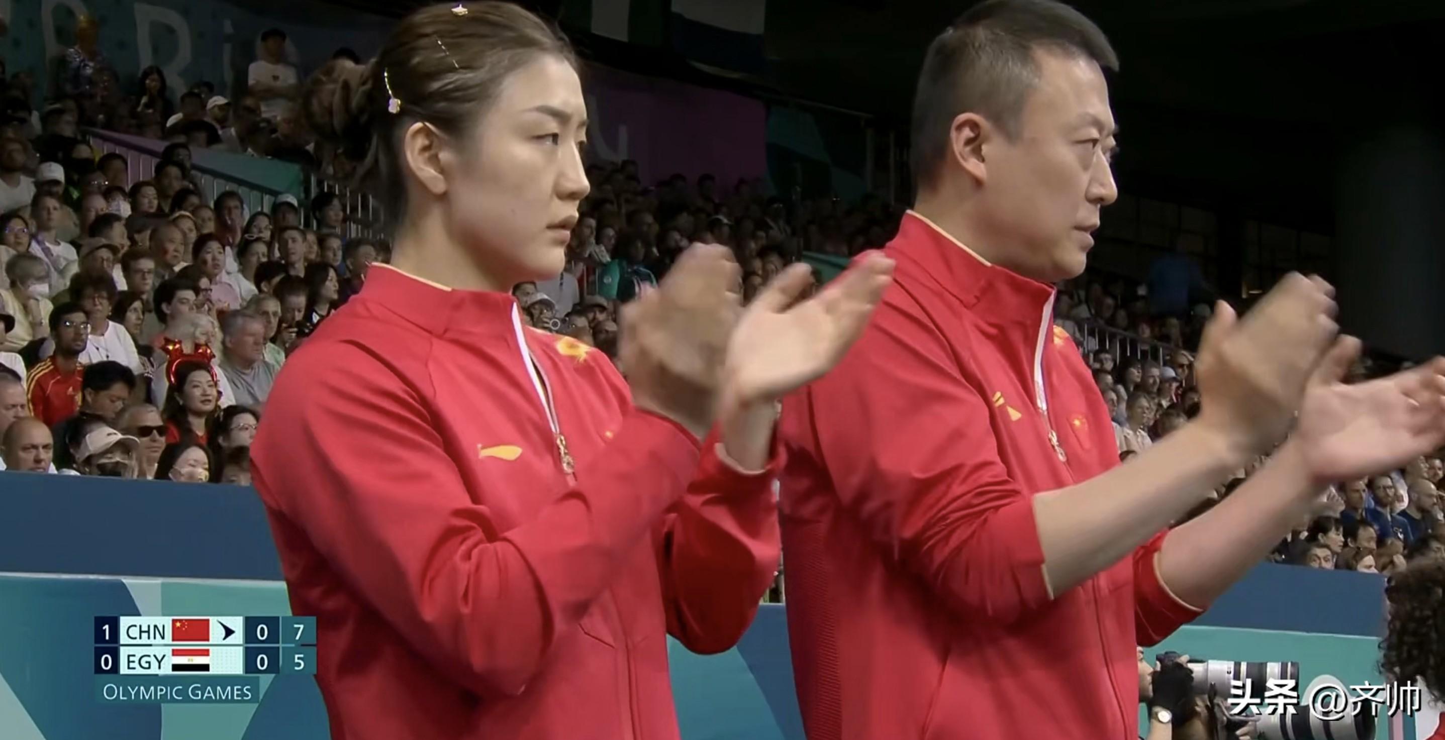 3-0！中国女团打败埃及！孙颖莎有点累，陈梦、王曼昱赢得很轻松